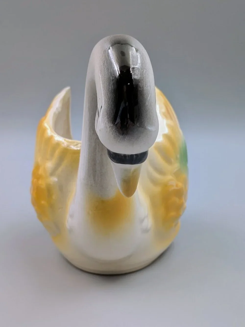Vintage American Bisque Swan Planter USA 7001 -Midcentury Cottagecore Retro Home